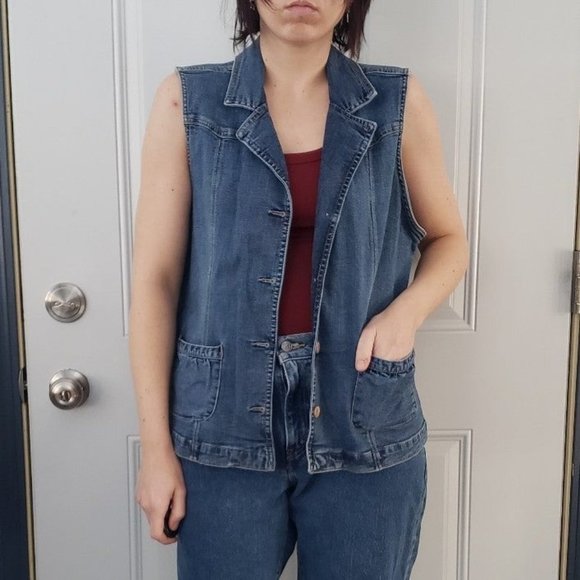 Denim Sleeveless Top - Picture 1 of 4
